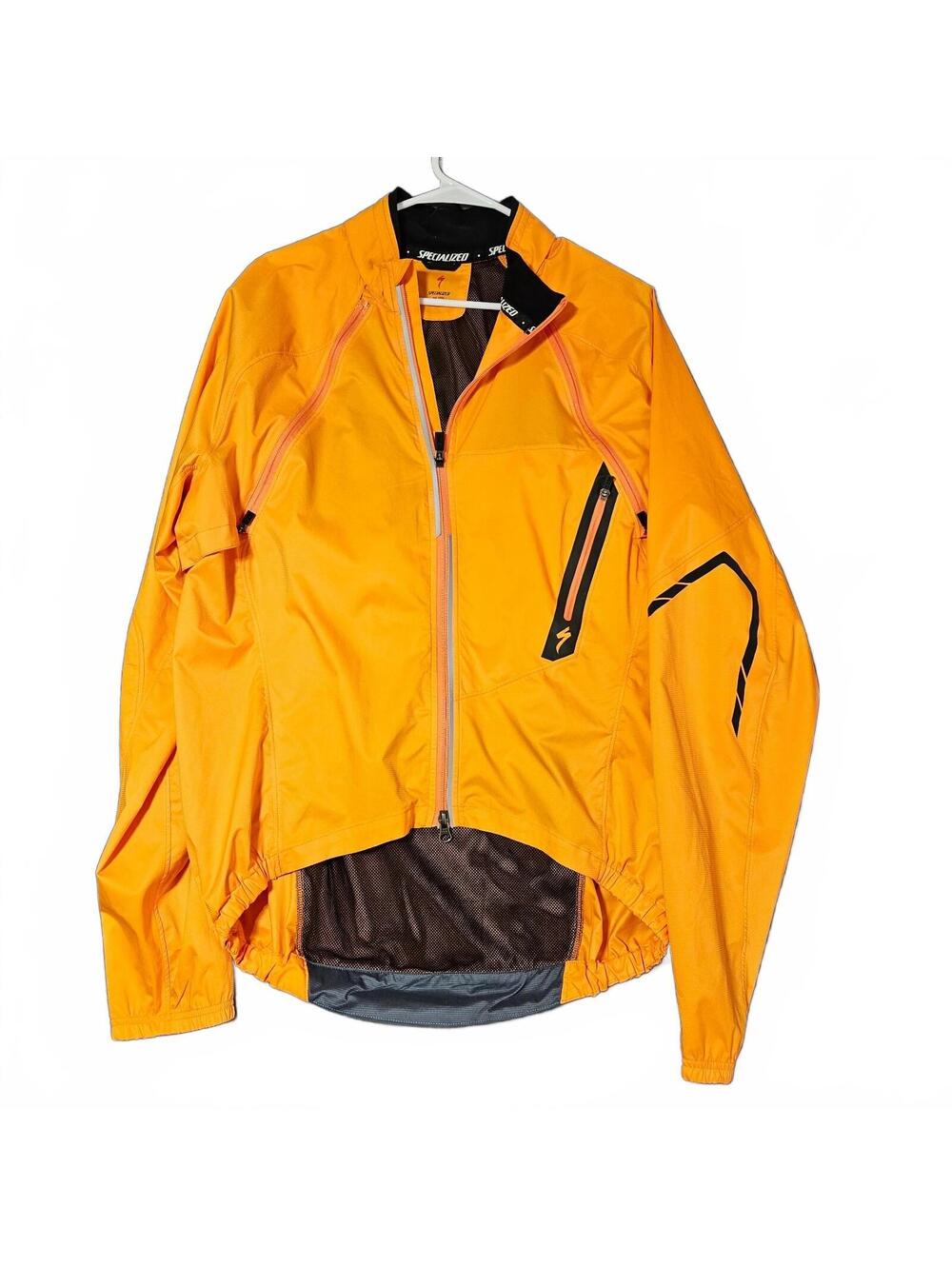 Specialized Men's Size XL Orange Lightweight Jacket Windproof Cycling Visible